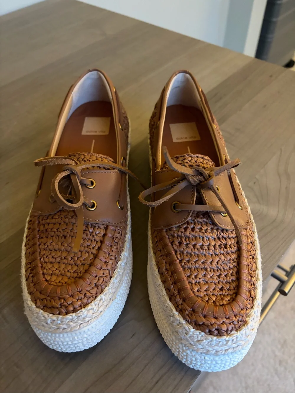 Anthropologie x Dolce Vita Woven Platform Espadrille Loafers